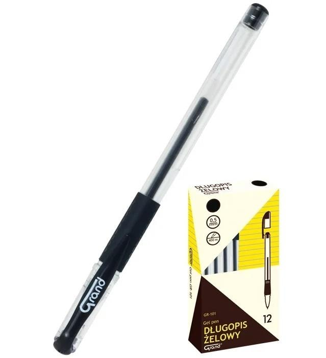 GRAND Gel pens GR-101 black - set of 12 - perfect for writing