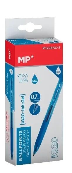 Azure gel pen - Set of 12 pieces, ideal for school and office