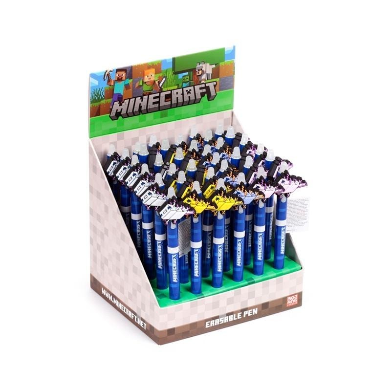 Puckator Erasable pen with Minecraft topper 36 pieces - perfect for game fans