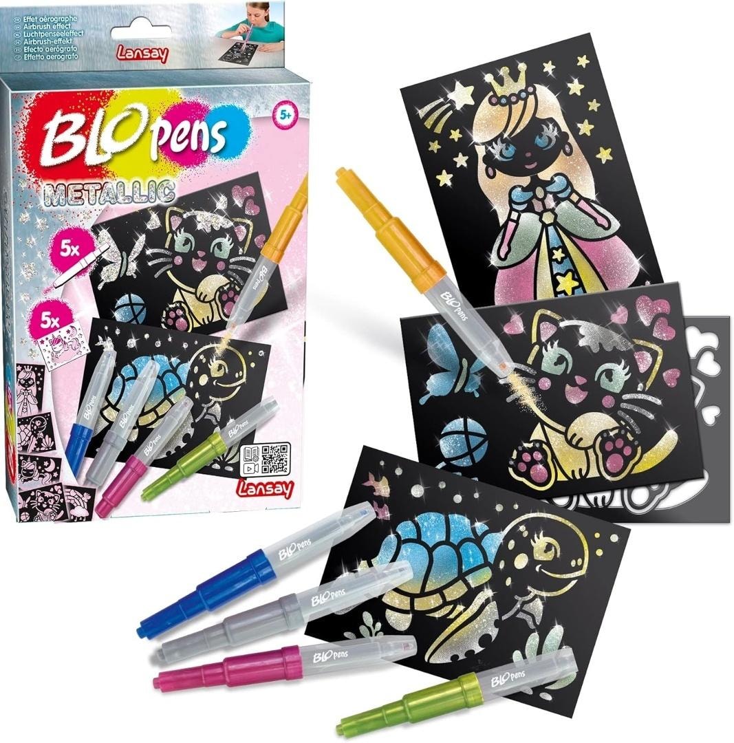 Blopens Metallic Blow Pens - Create an airbrush effect!