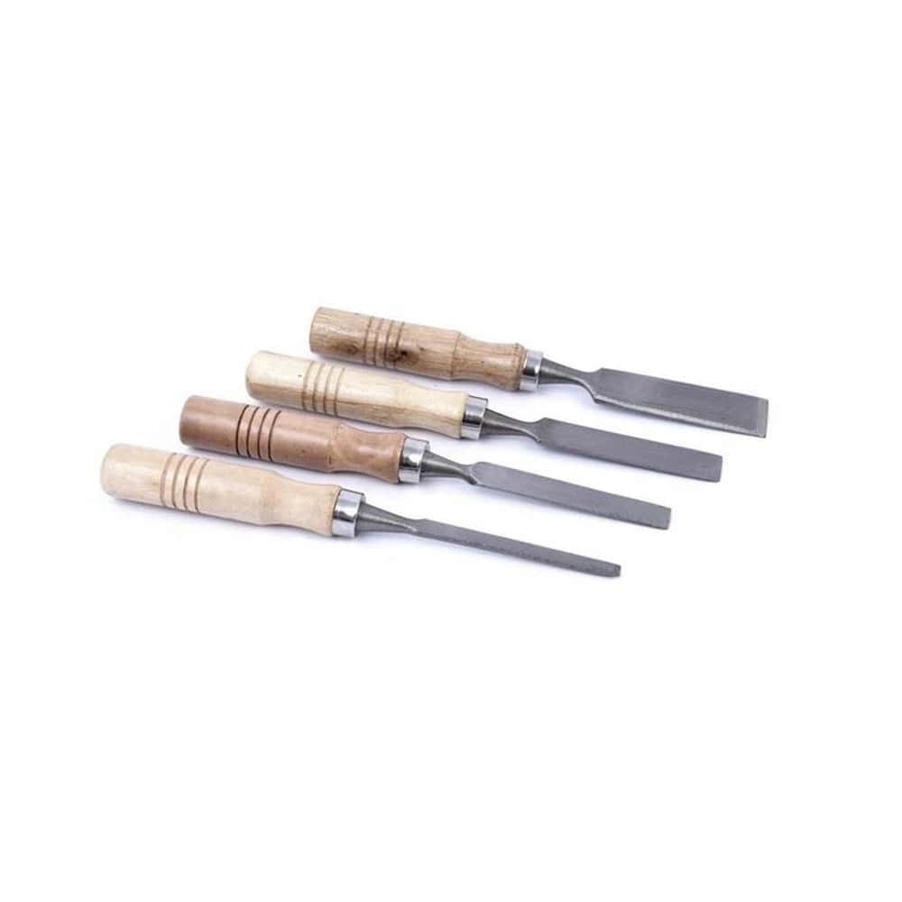 Wood Chisels with Wooden Handle - 4-Piece Set