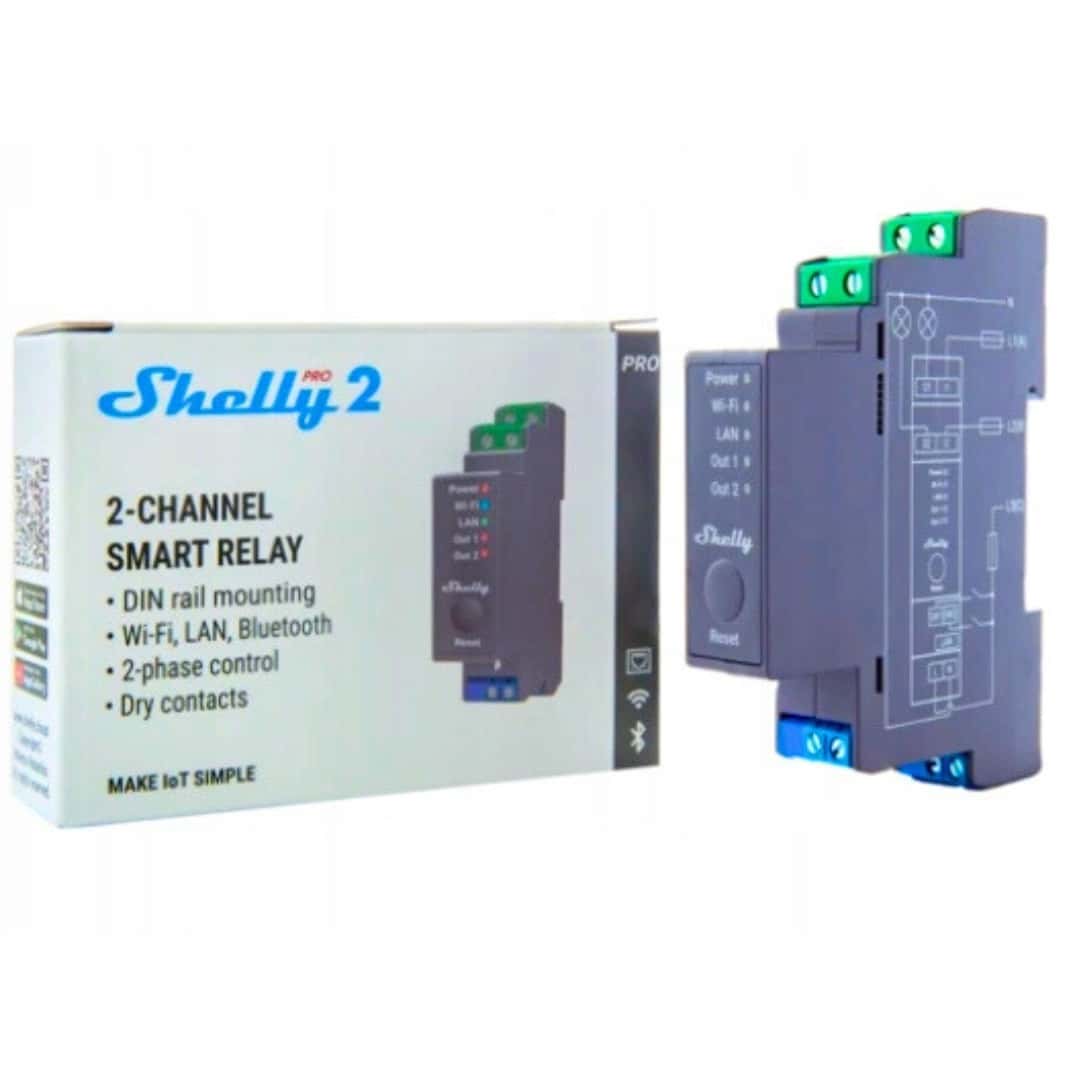 Shelly Wave Pro 2PM LR - Two-channel DIN rail controller Z-Wave