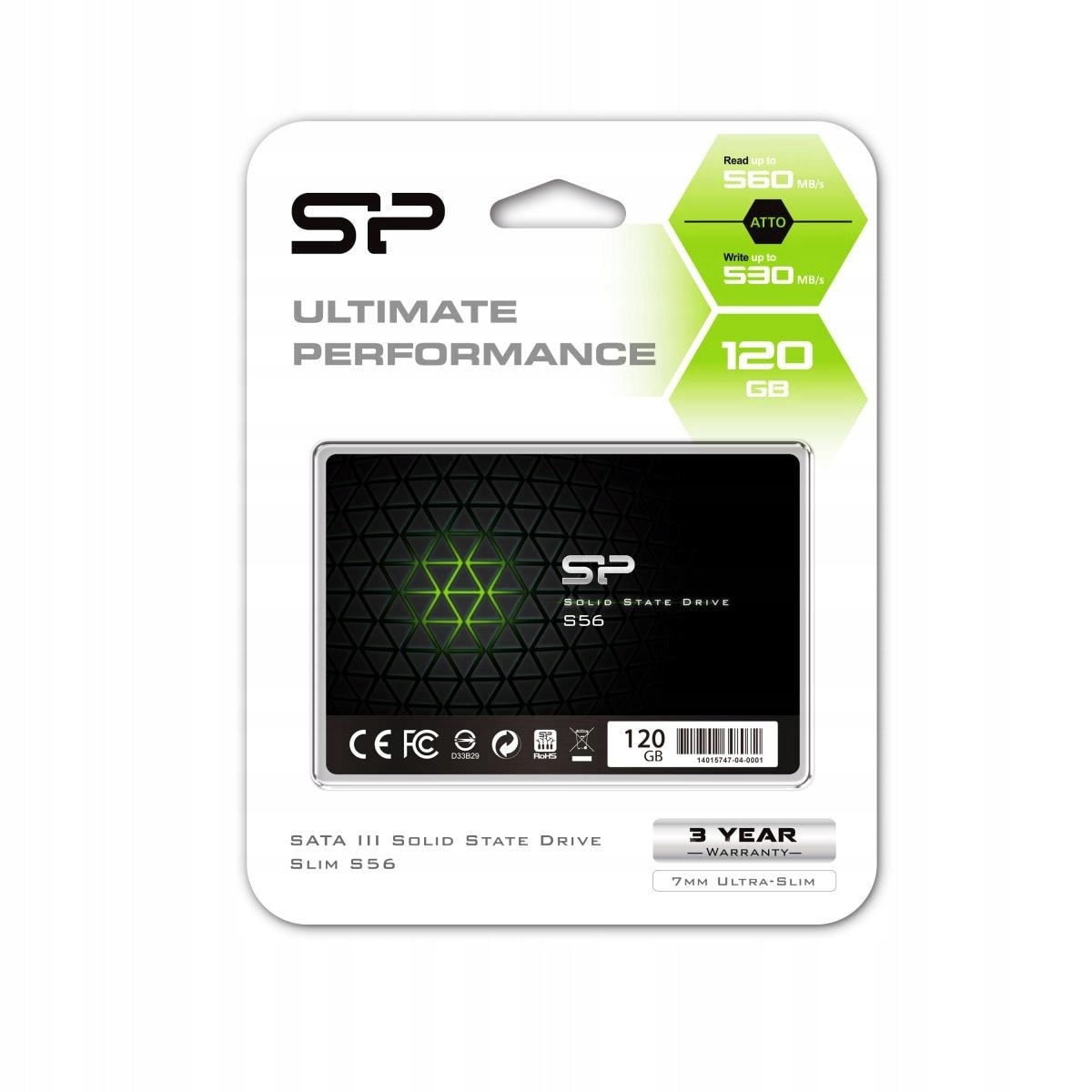 Silicon Power S56 - SSD Drive 120GB 2.5" SATA III - fast and reliable