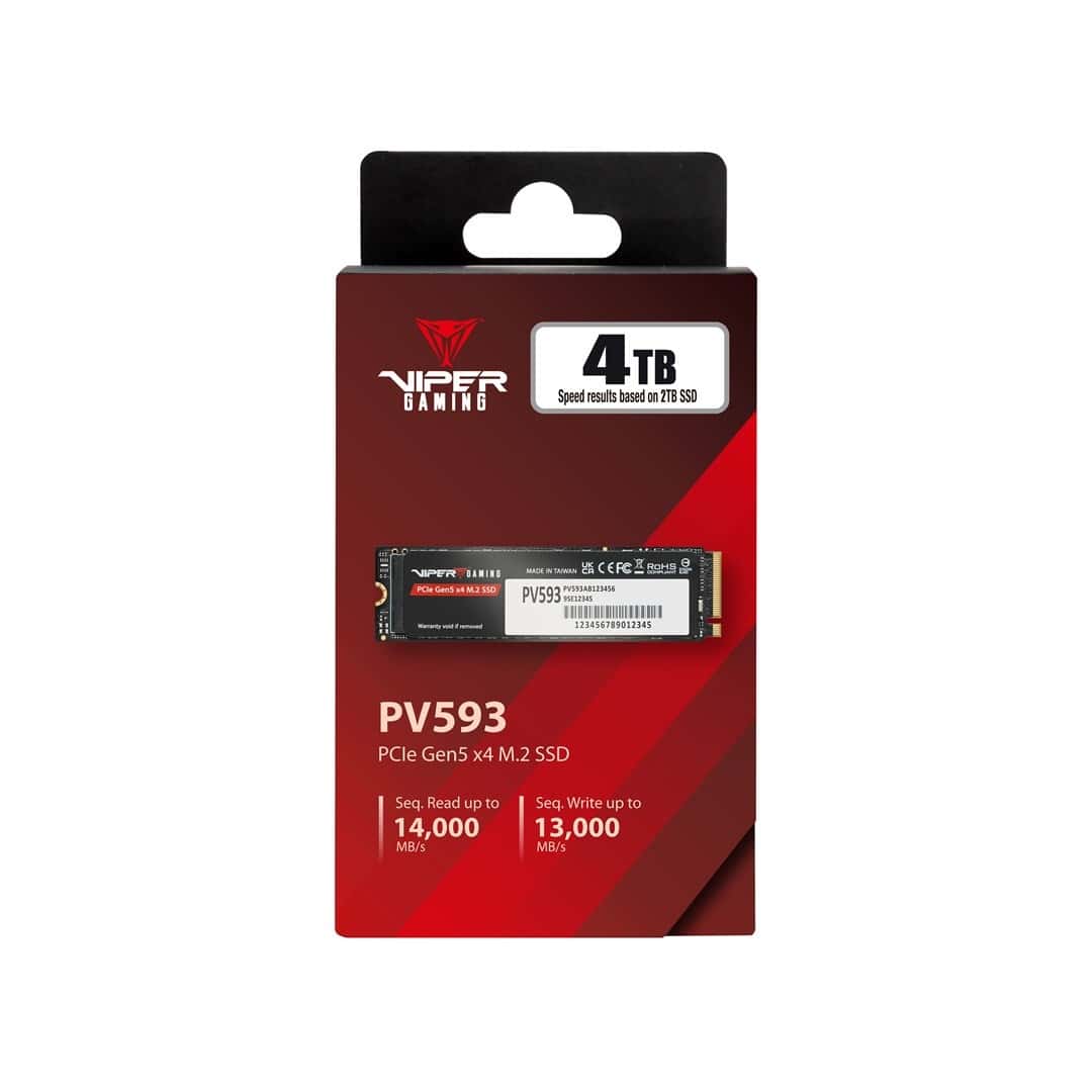 Patriot Viper PV593 - SSD M.2 PCIe Gen5 x4 NVMe2 4TB - Extreme Performance