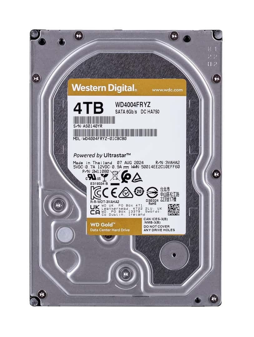 WD Gold DC HA750 - 4 TB SATA 3.5 inch Server Hard Drive