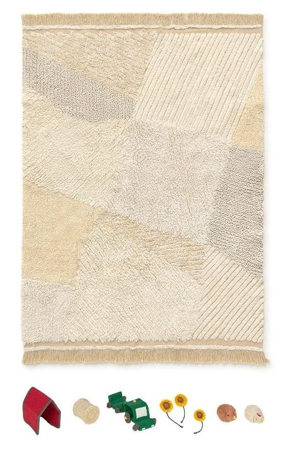 Cotton Rug Fields 120x170 cm - Farm fun for your child