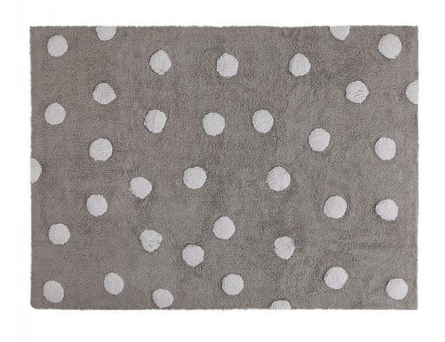 Cotton rug Topos Grey 120x160cm - soft and ecological