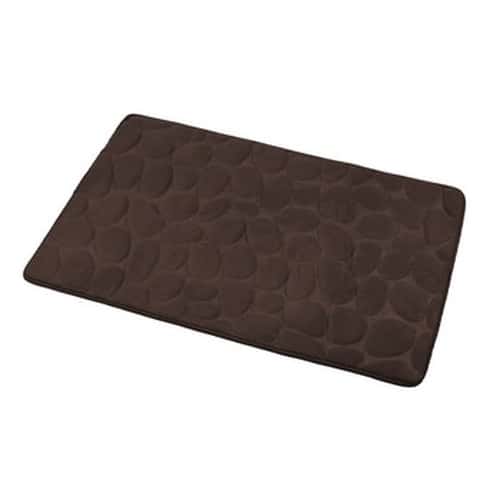 Microfiber Bathroom Rug Brown - Non-slip comfort