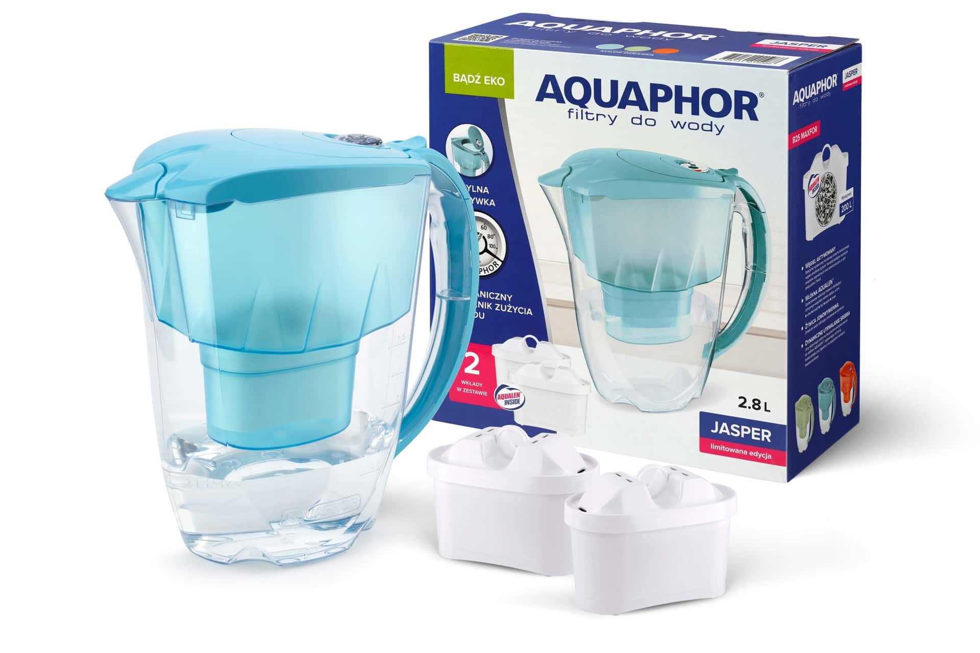Jasper Jug - Water filter jug 2.8L with 2 filters and indicator