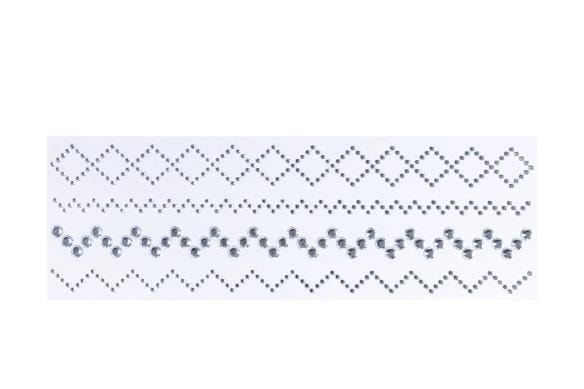 Self-adhesive rhinestones - silver decorative strips 30 cm - add sparkle!