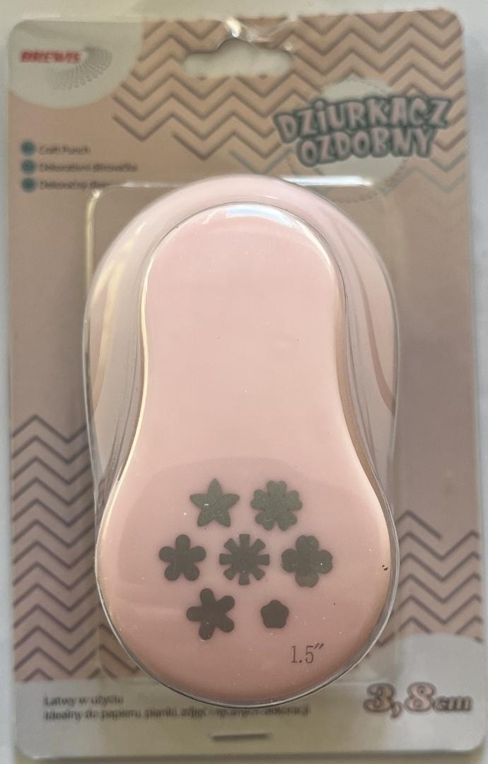 Decorative punch 3.8 cm - mix patterns ideal for scrapbooking