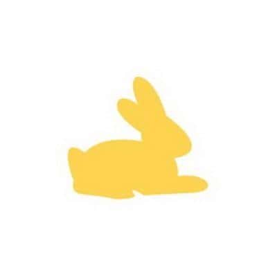 Rabbit Decorative Punch 2.5cm mixed colors - add charm to your projects!