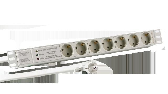 EFB Elektronik EK631DE.3GR - Power strip 7 sockets, 2m, light grey - perfect for home and office