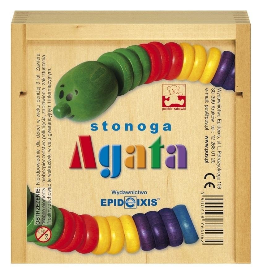 EPIDEIXIS Stonoga Agata: Drewniana zabawka dla dzieci