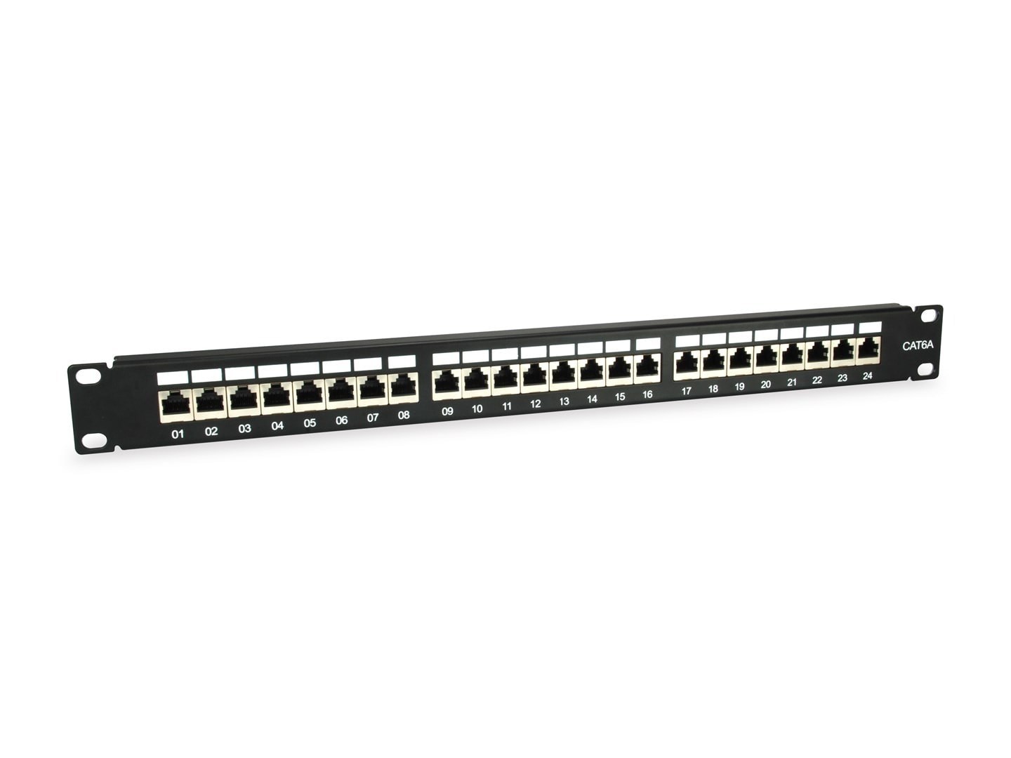 equip Pro Patch Panel CAT 6a RJ-45 24 Ports 1U - reliable network element