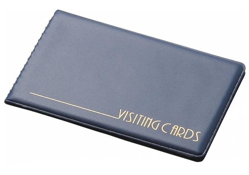 Magnetic card holder PVC navy blue - elegant and practical