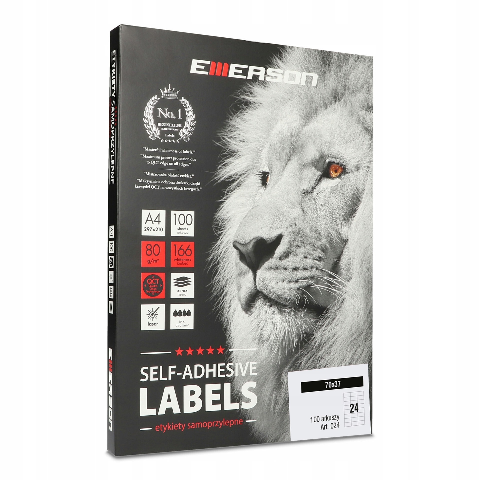 A4 Self-adhesive Labels 70x37mm - 100 sheets for office and home