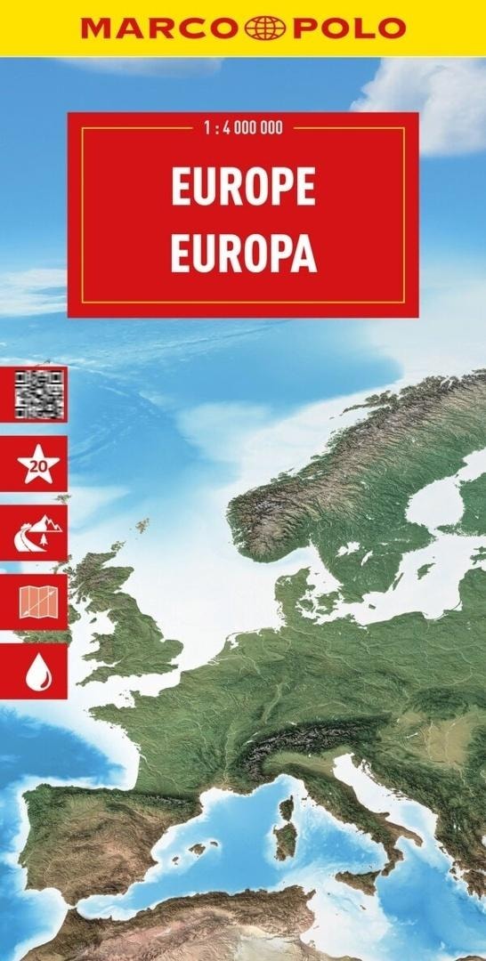 Euro Pilot Road map of Europe 1:4 million - ideal for travel