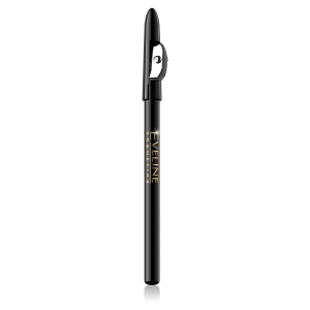 Eveline Wooden Eyeliner Pencil Short Black - precise eye makeup