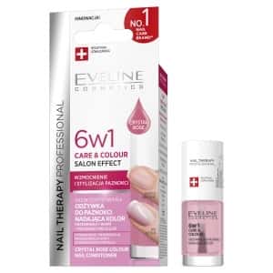 Eveline Nail Conditioner 6in1 Care & Colour Crystal Rose for healthy nails