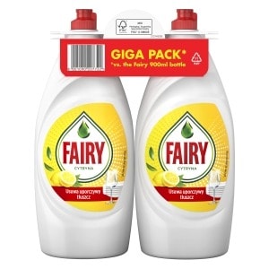 Fairy Lemon - Dish soap lemon 2 x 900 ml for sparkling dishes