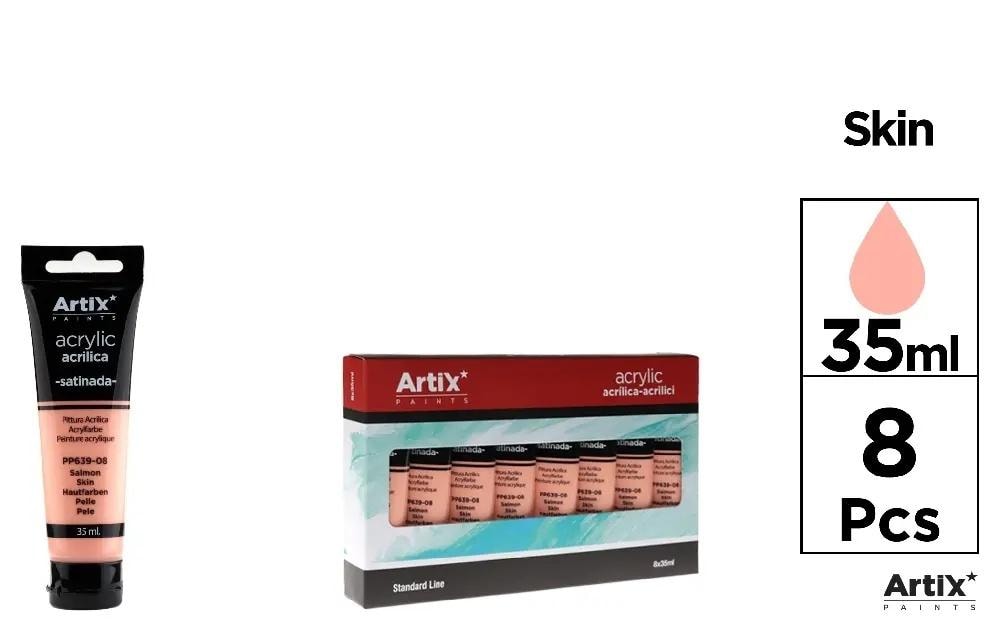 Artix Acrylic paint Naples yellow 35 ml - 8 pieces ideal for your projects