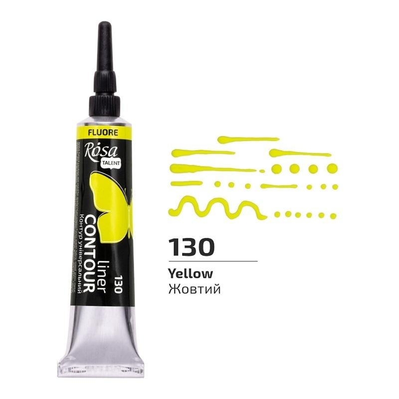 Rosa Talent Acrylic contour paint universal fluor yellow 20ml