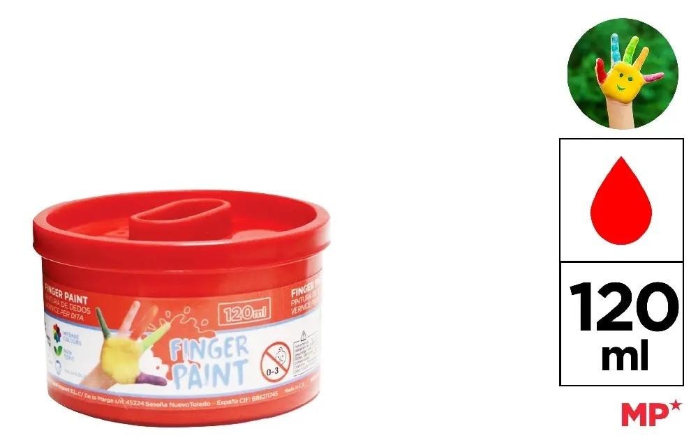 MP Main Paper Finger paints red 6x120ml - develop creativity!