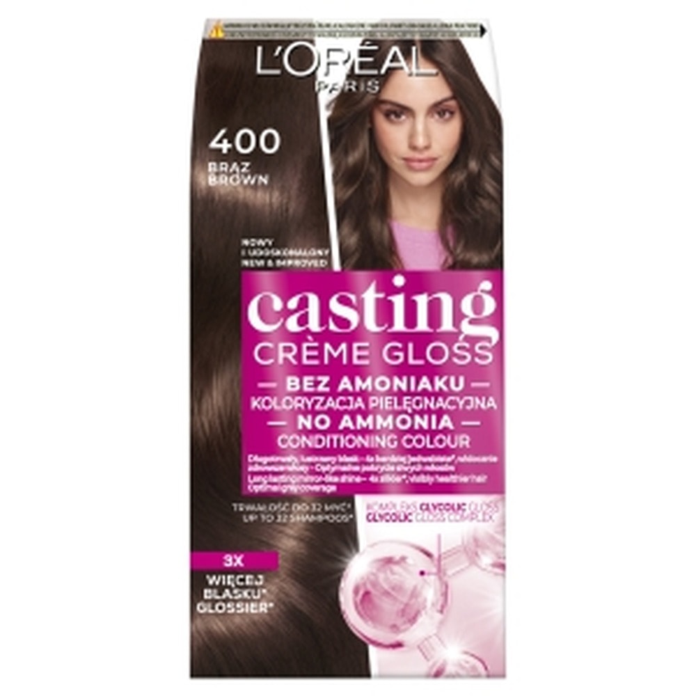 L'Oréal Paris Casting Crème Gloss 400 Brazilian Brown - for beautiful and shiny hair