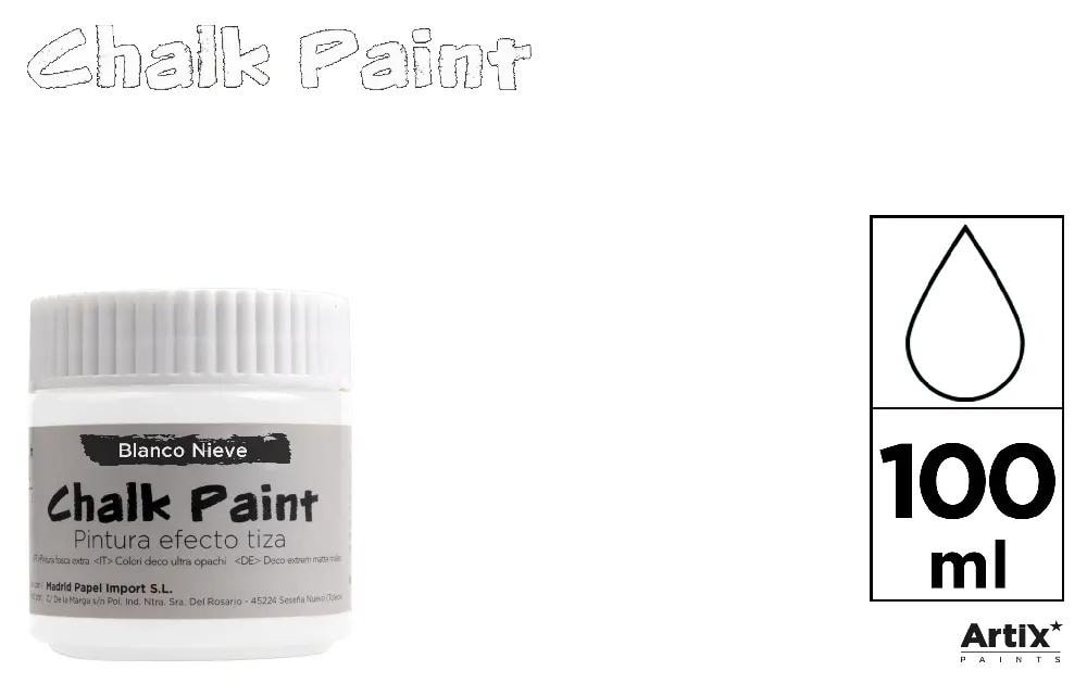 ARTIX Chalk paint white 100 ml - set of 6 pieces for creative projects