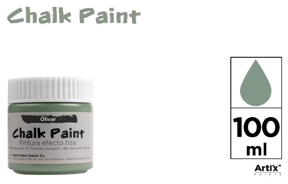 Artix Chalk paint olive color 100 ml (6 pieces) - ideal for furniture renovation