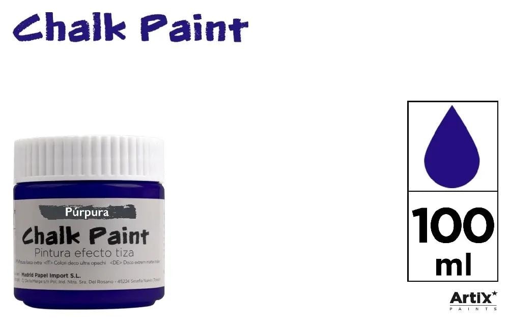ARTIX Chalk paint purple 100 ml (6 pieces) - ideal for decoupage
