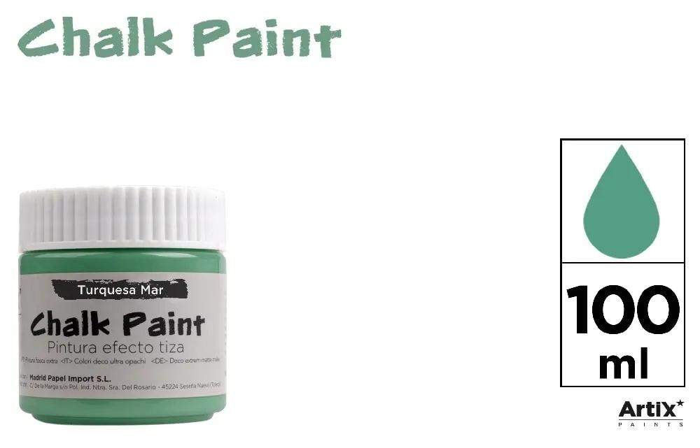 ARTIX Chalk paint turquoise 100 ml (6 pcs) - ideal for DIY