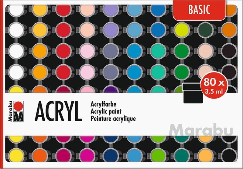 Marabu Acrylic Paints Basic - 80 colors for your creativity