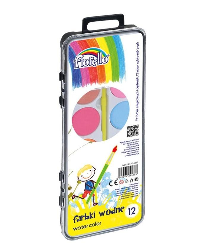 Fiorello Watercolors 12 Colors - perfect for little artists