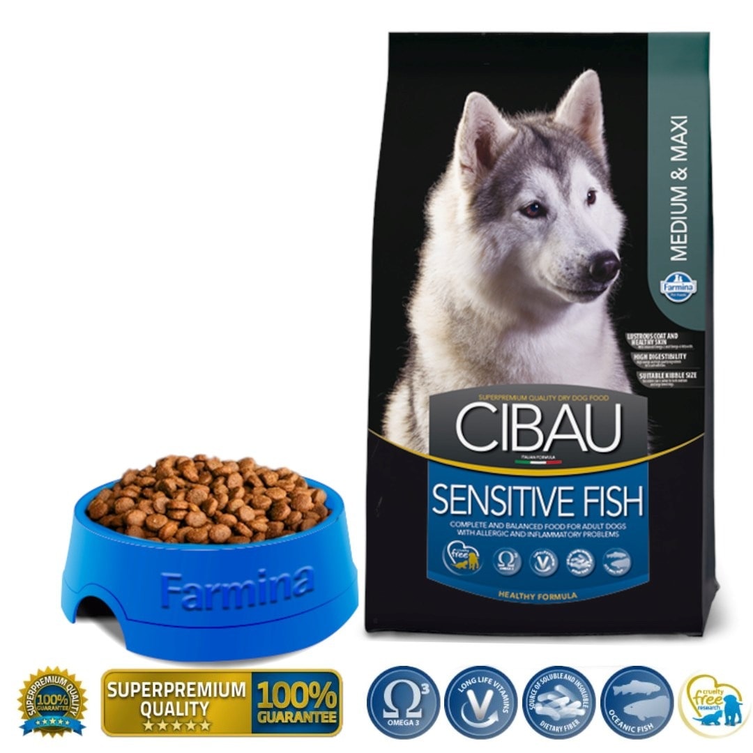 Farmina Cibau Sensitive Fish Medium & Maxi - dry dog food with fish - 12 kg