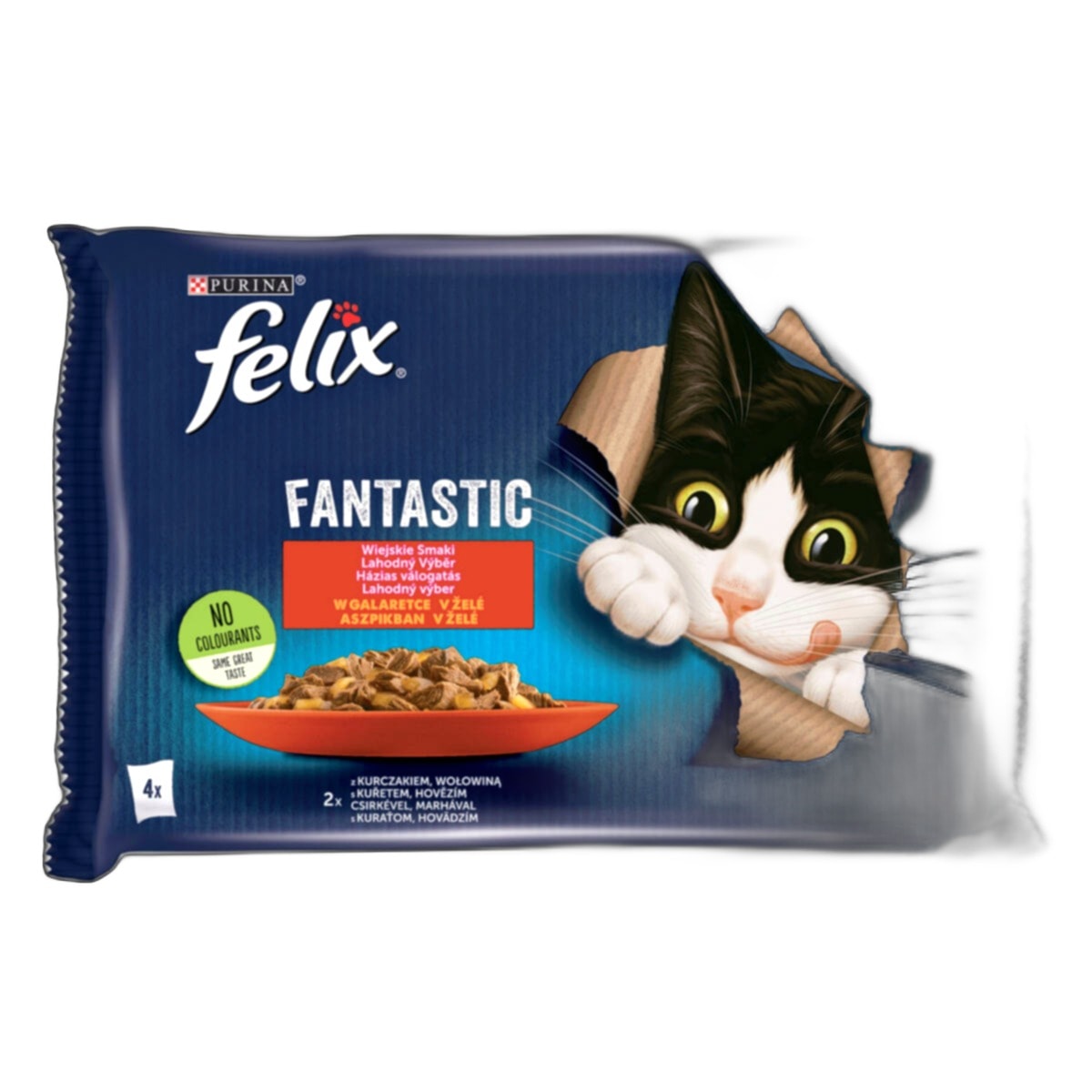 Felix Fantastic Duo Meat 4 x 85g - Delicious feast for your cat