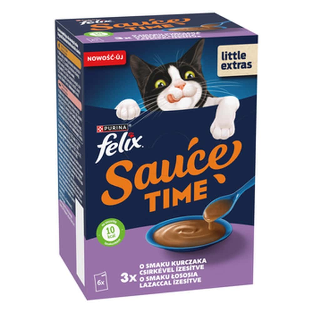 Felix Sauce Time - Sauce for cats with salmon and chicken 6 x 40 g
