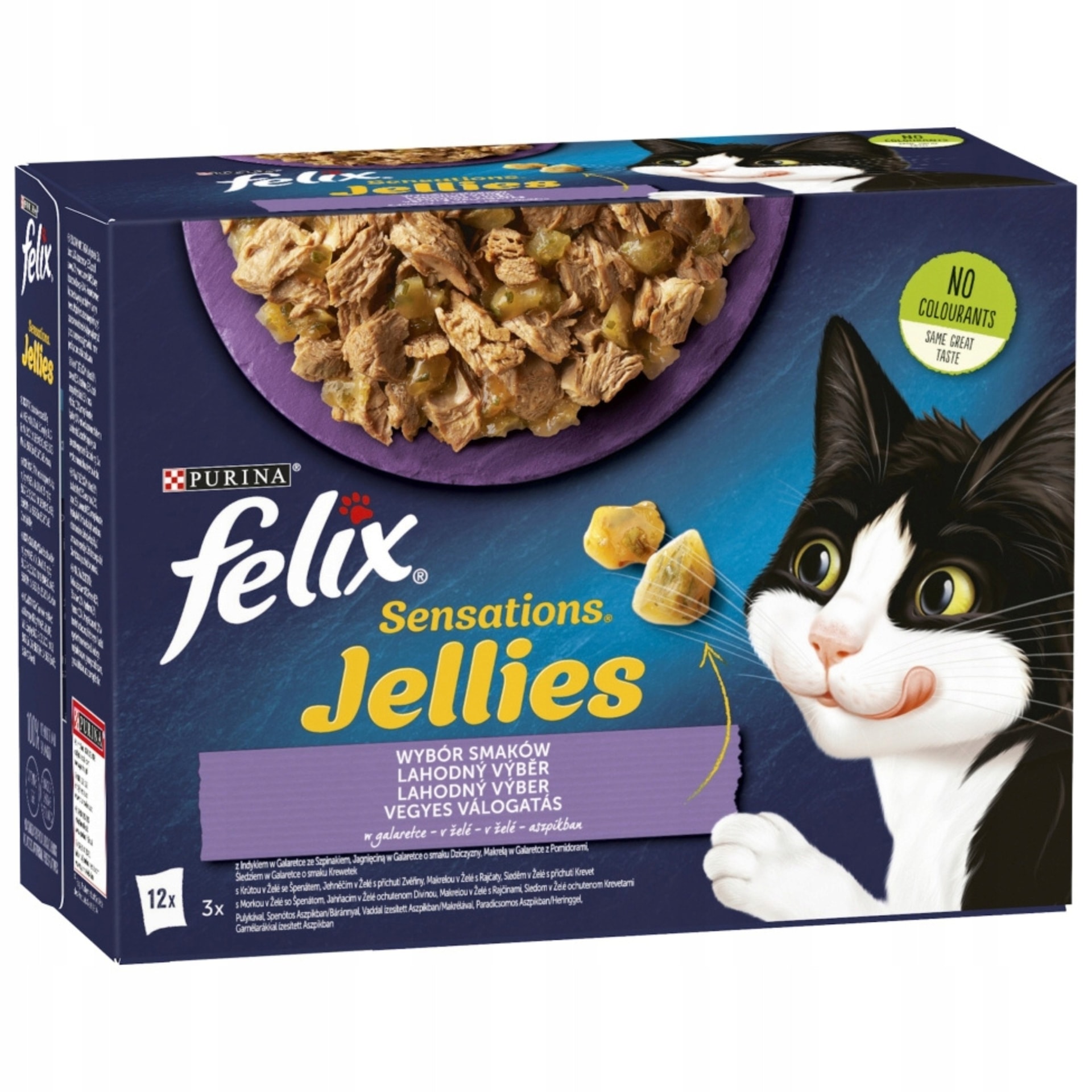Felix Sensations Turkey, Mackerel, Lamb - Wet cat food 12 x 85g