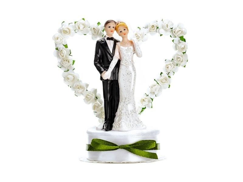 PartyDeco Figurine Bride and Groom white 16 cm - perfect wedding decoration