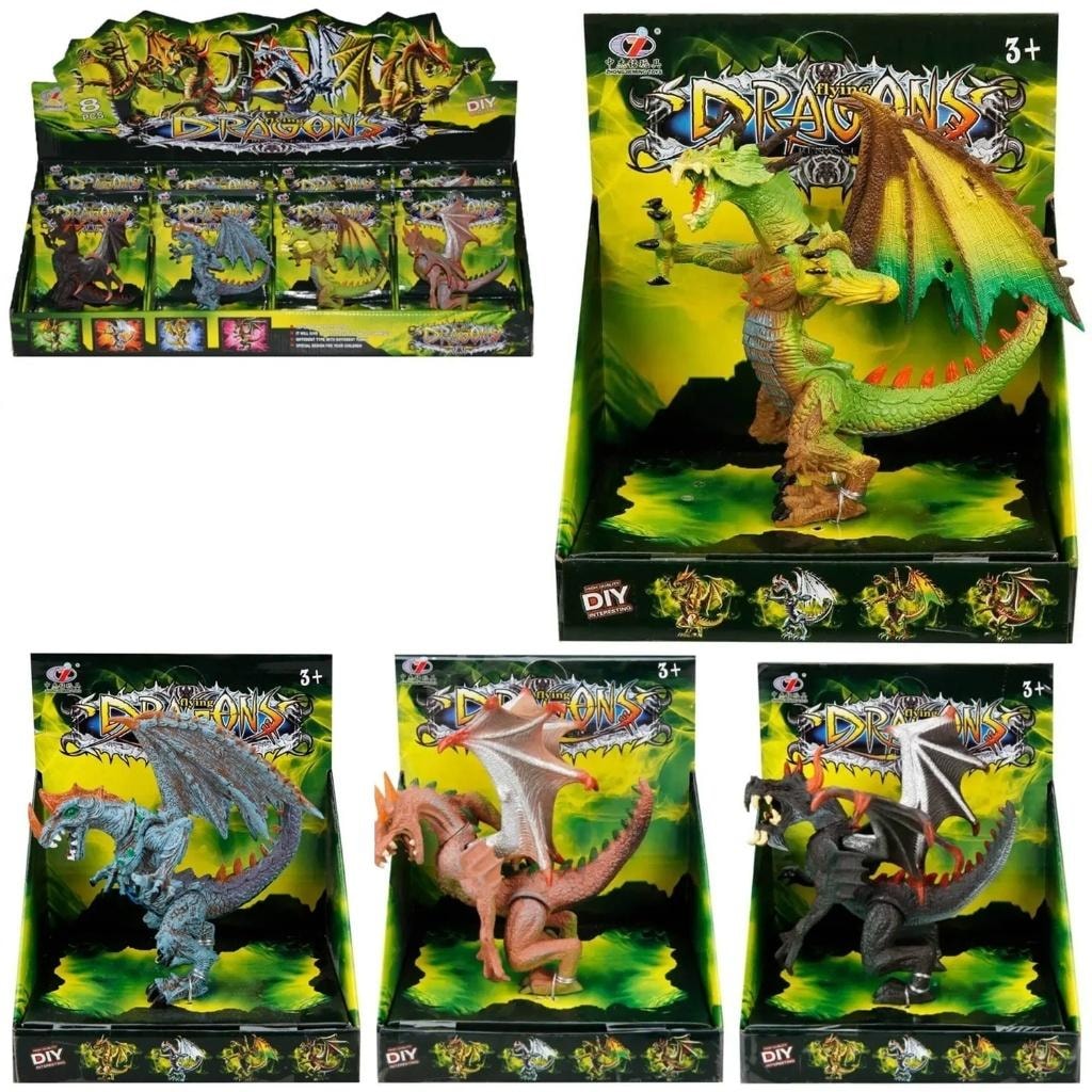 Rubber dragon figurine MIX - ideal toy for children