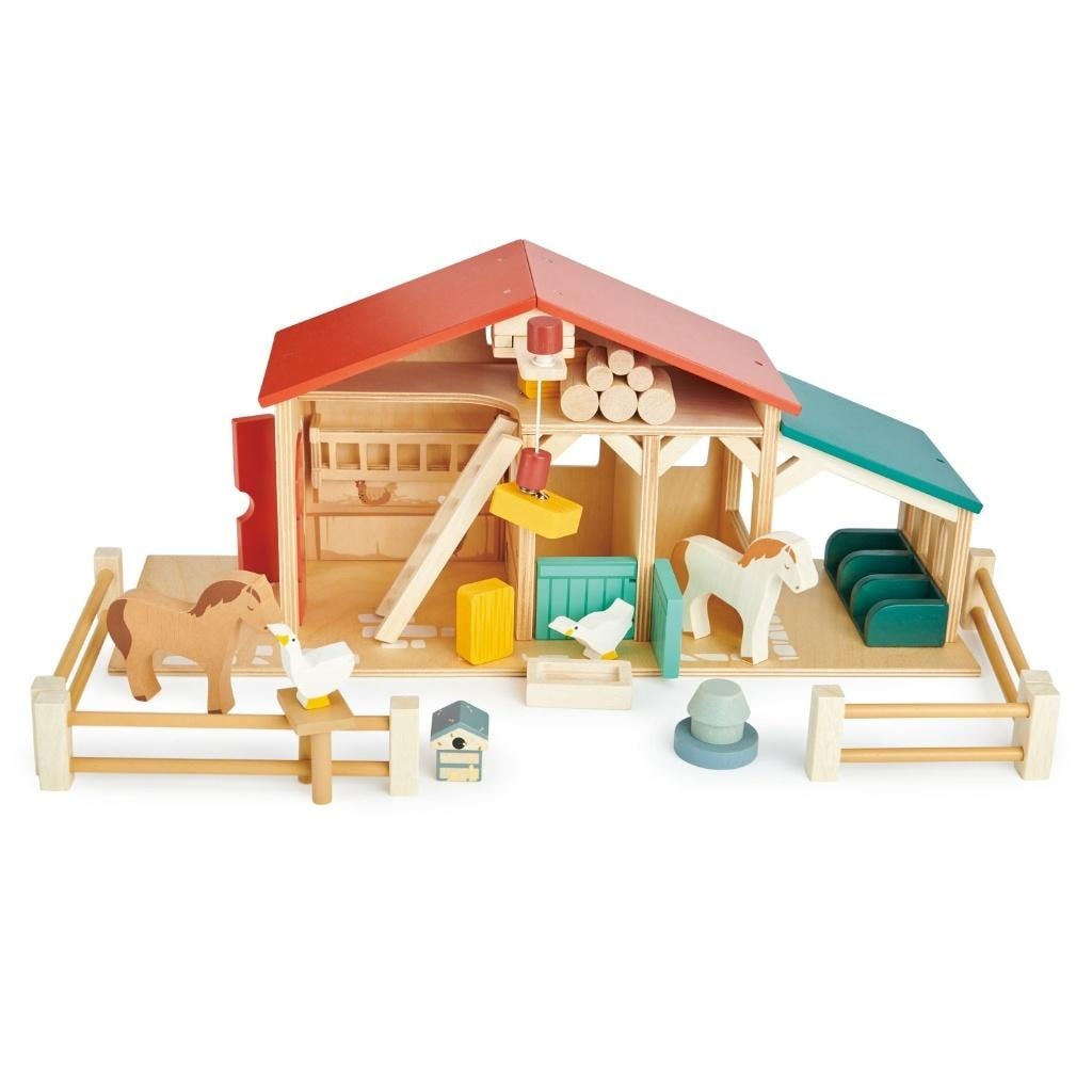 Tender Leaf Toys Wooden farm with animals - perfect gift for a child