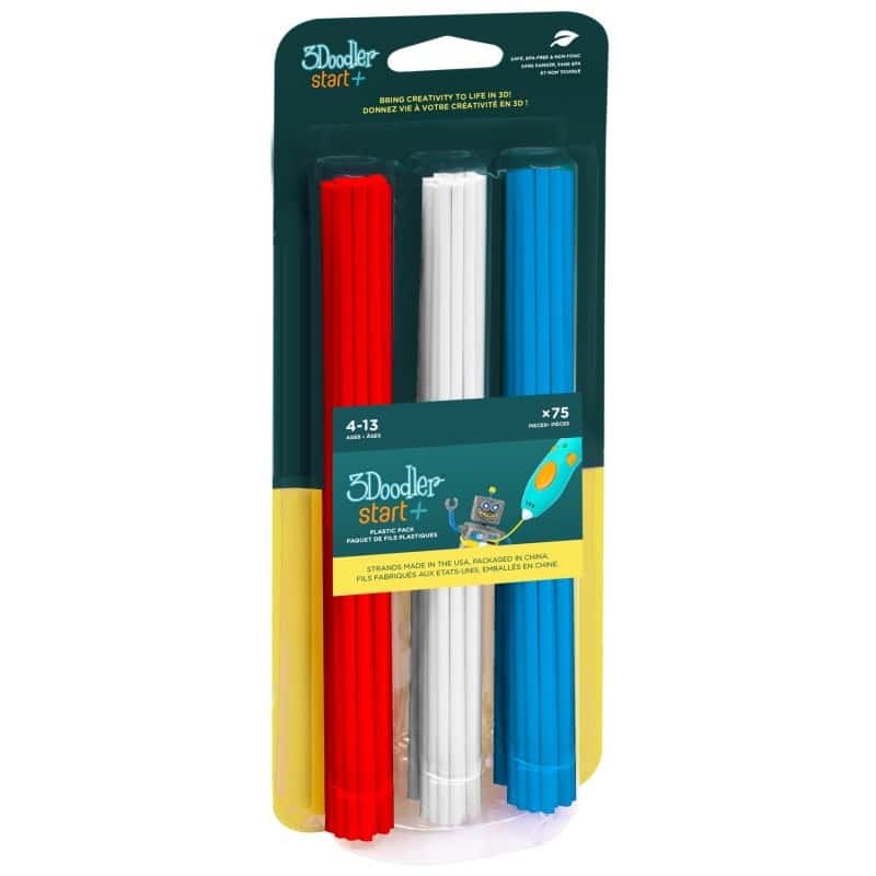 3Doodler Start Eco Filaments - Starter set for 3D pen, 75 pieces