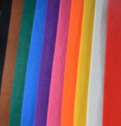 Colored felt 1.5mm 20x30cm - 10 sheets ideal for crafts