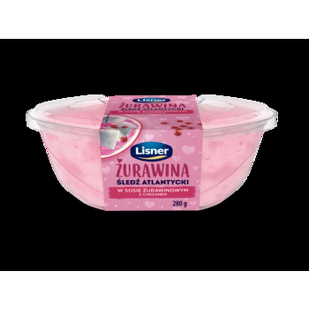 Lisner Herring Fillets in Cranberry Sauce 280g - perfect for a snack