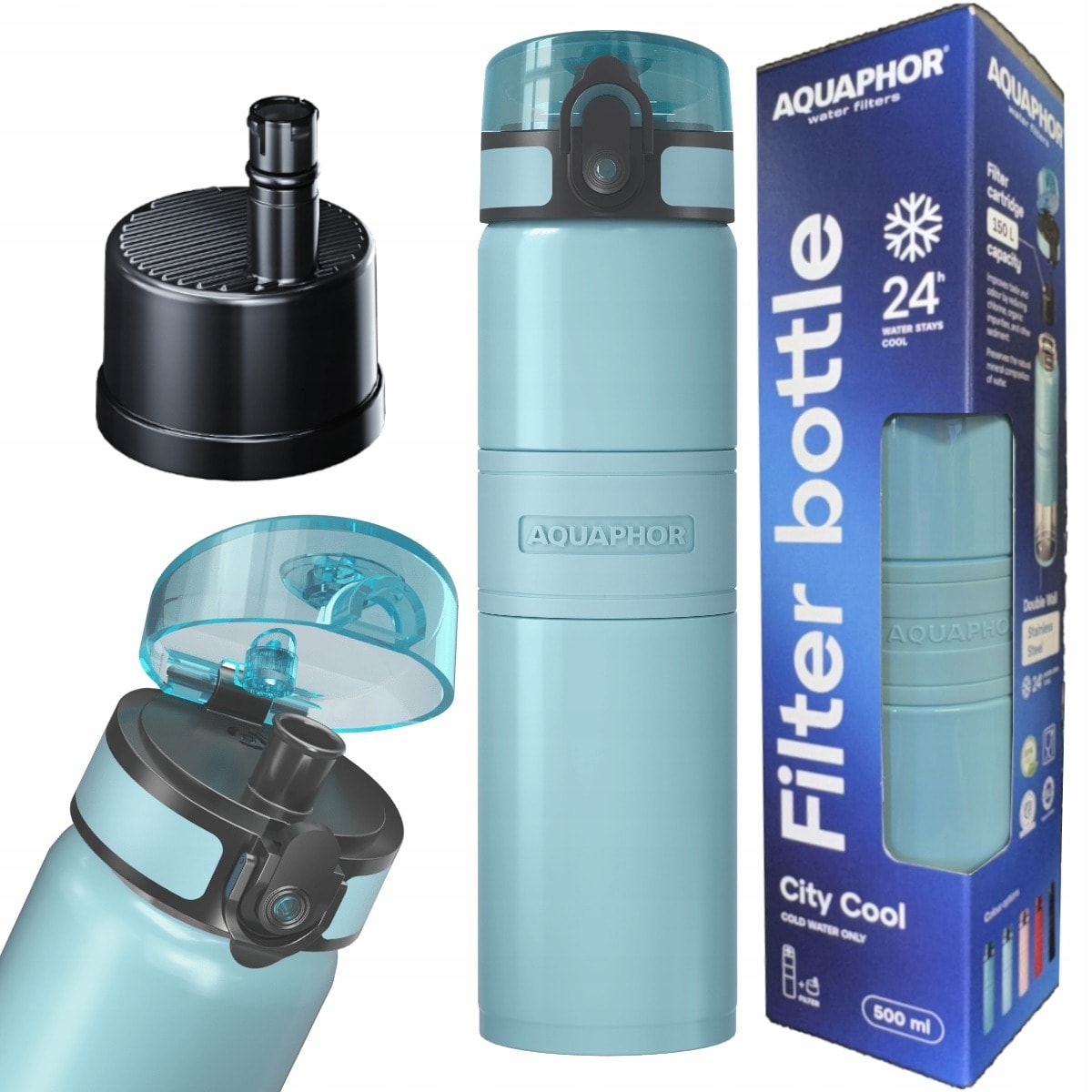Citycool Thermal Filter for Bottle 0.5L - Blue drink always at the perfect temperature