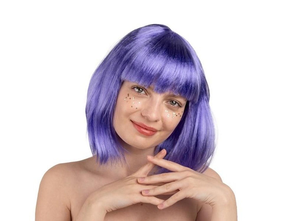 PartyDeco Cleopatra wig purple - ideal for carnival