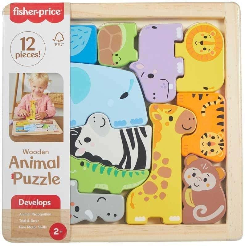 Fisher-Price Wooden Animals Puzzle - Educational toy for kids