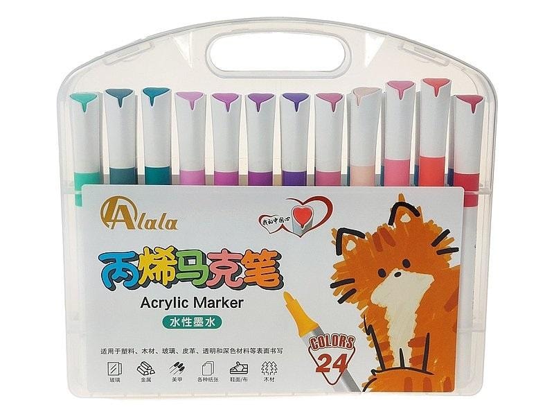 Acrylic markers 24 pieces - ideal for drawing and painting