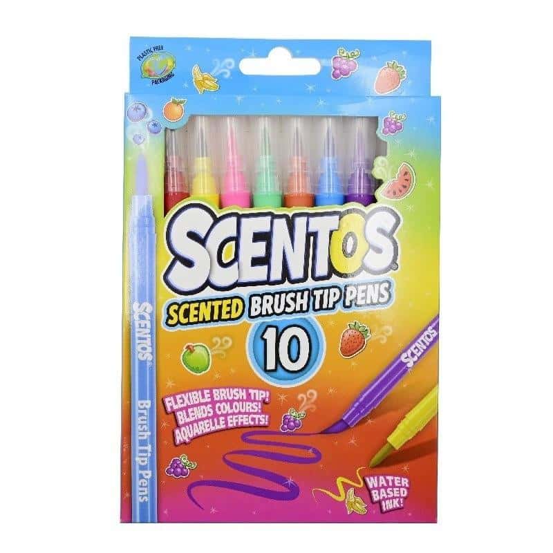 Scented brush tip markers - 10 piece set for little artists